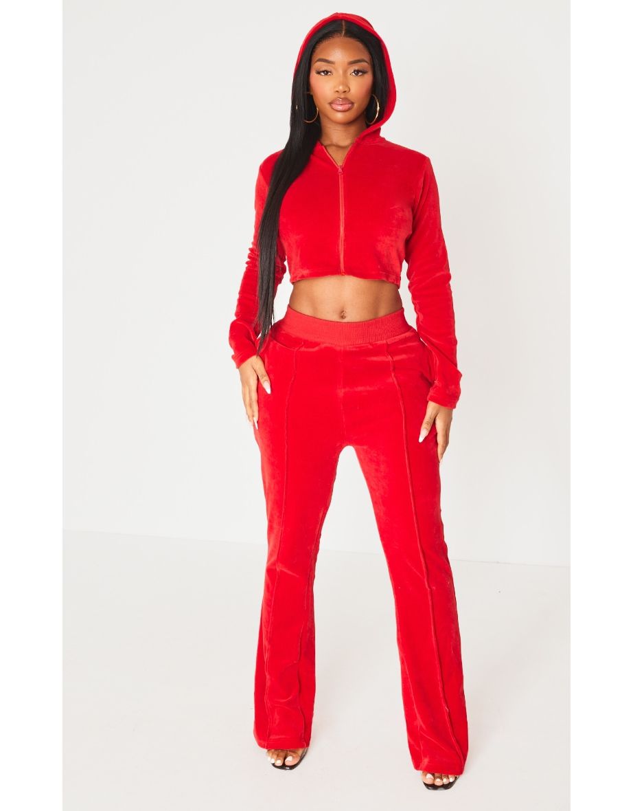 Bright red joggers sale