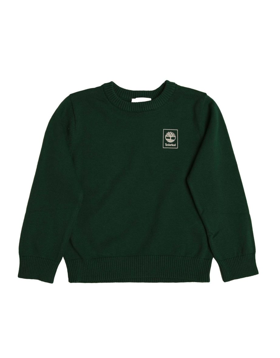 Shop Boy s Timberland Juniors Kintted Cotton Jumper in Green Online in Qatar VogaCloset