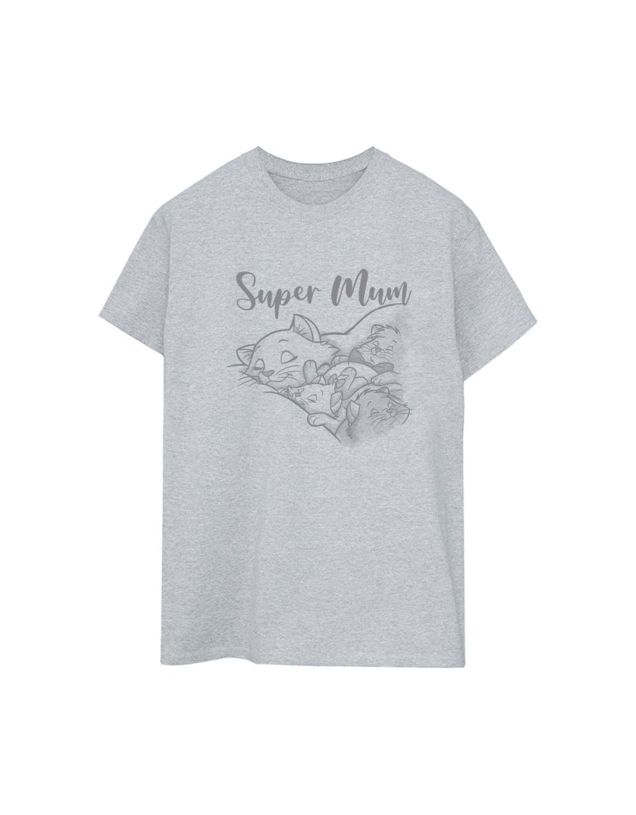 Disney Womens/Ladies The Aristocats Marie Super Mum Cotton Boyfriend T-Shirt - Sports Grey