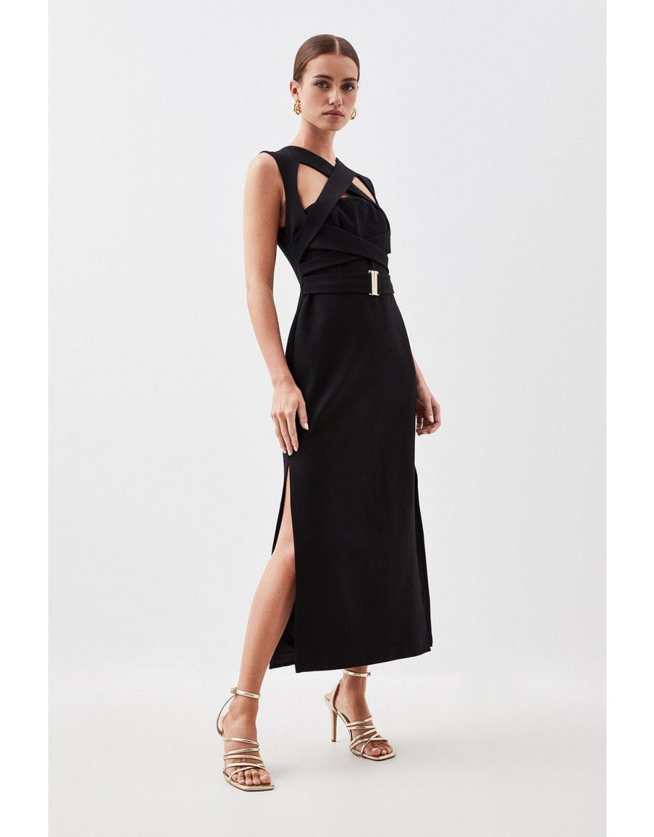 Petite jersey midi dress best sale