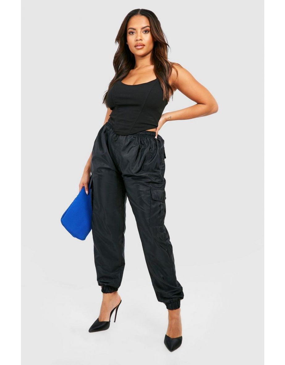 Plus Shell Cargo Trousers - black