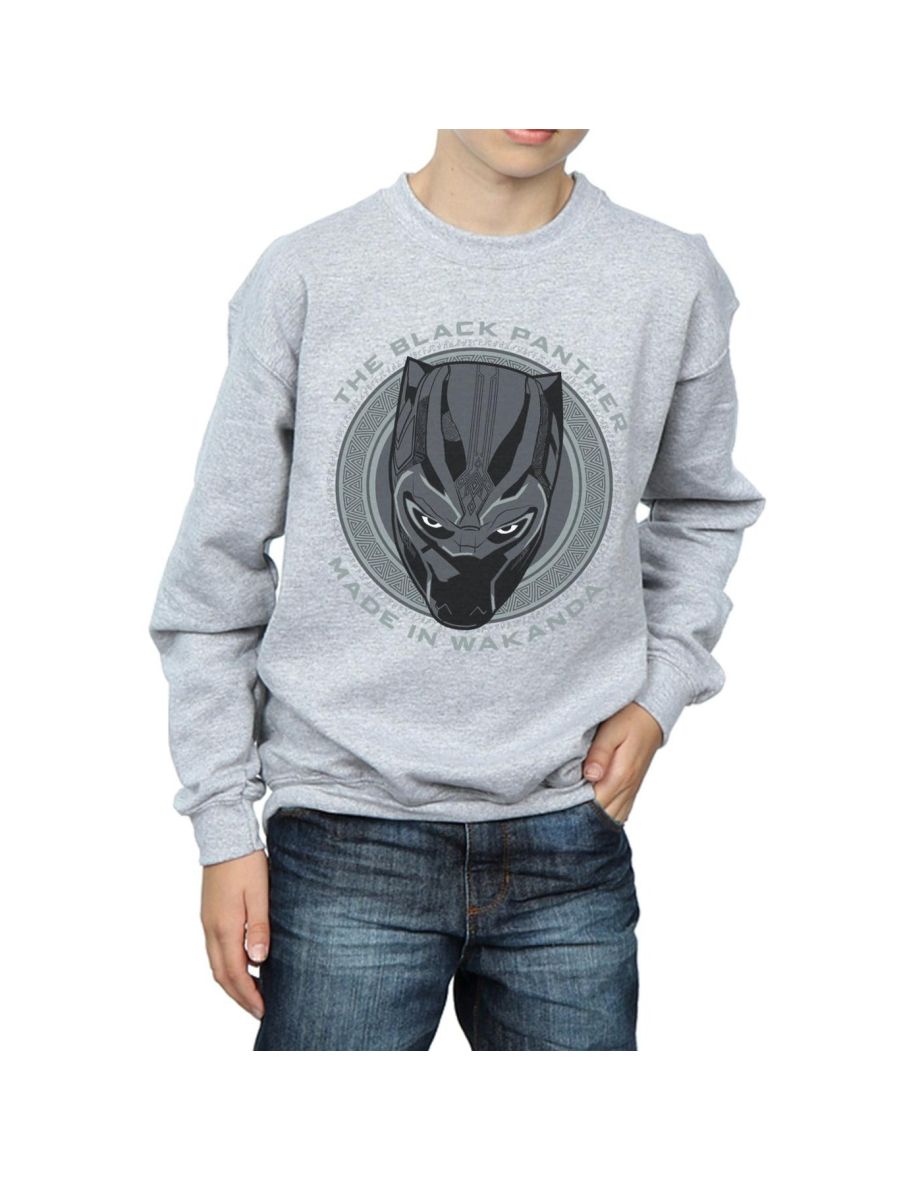 Marvel Boys Black Panther Made in Wakanda Sweatshirt - Sports Grey - 3