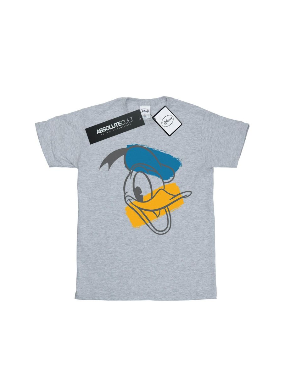 Disney Mens Donald Duck Head T-Shirt - Sports Grey