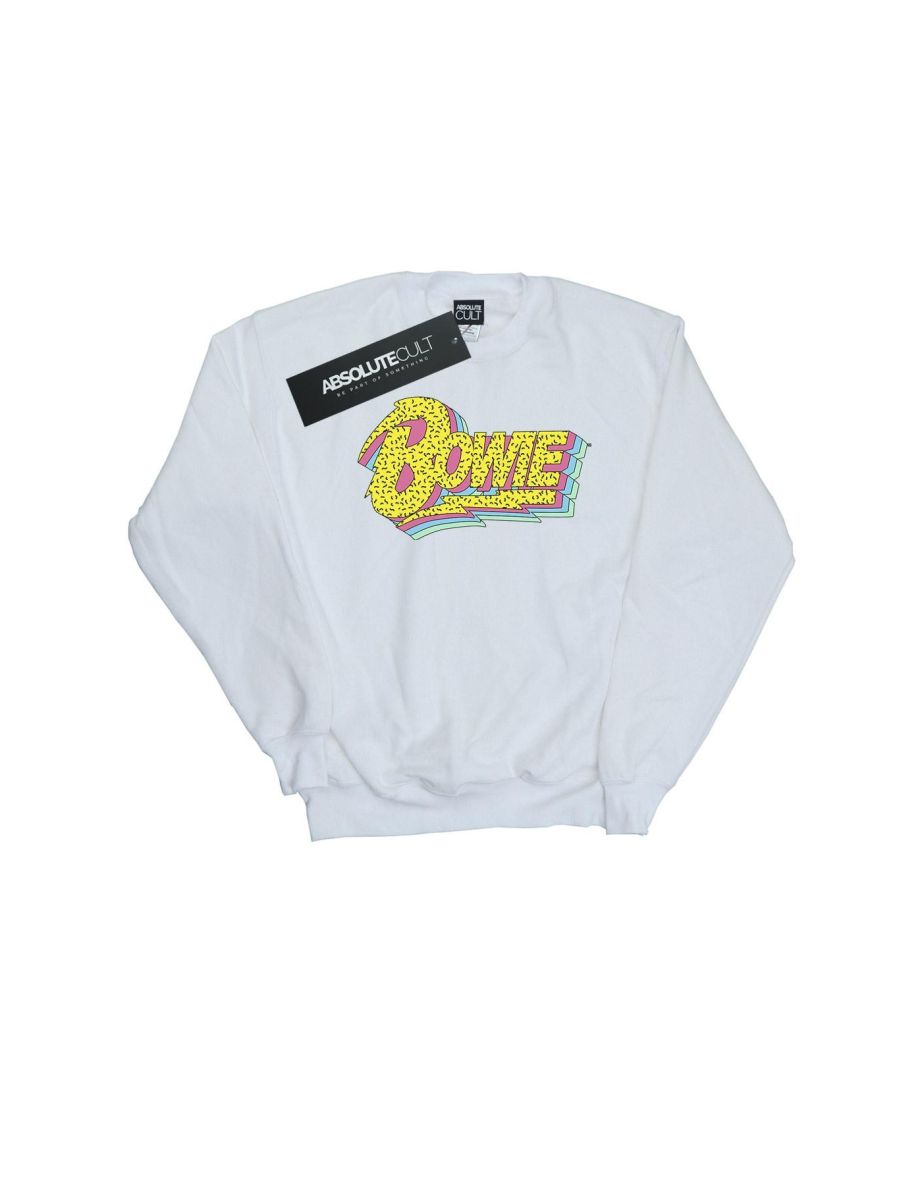 David Bowie Boys Moonlight 90s Logo Sweatshirt - White