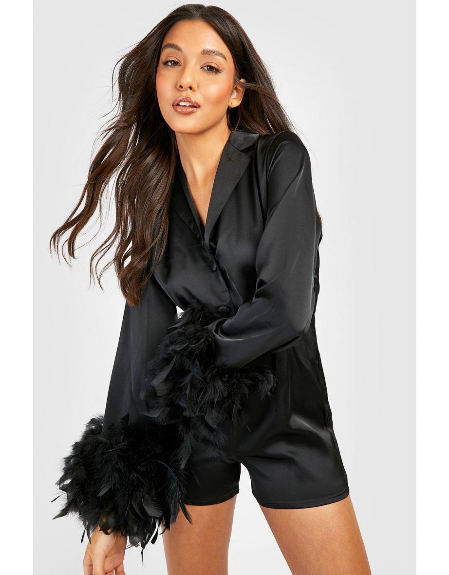 Feather playsuit on sale