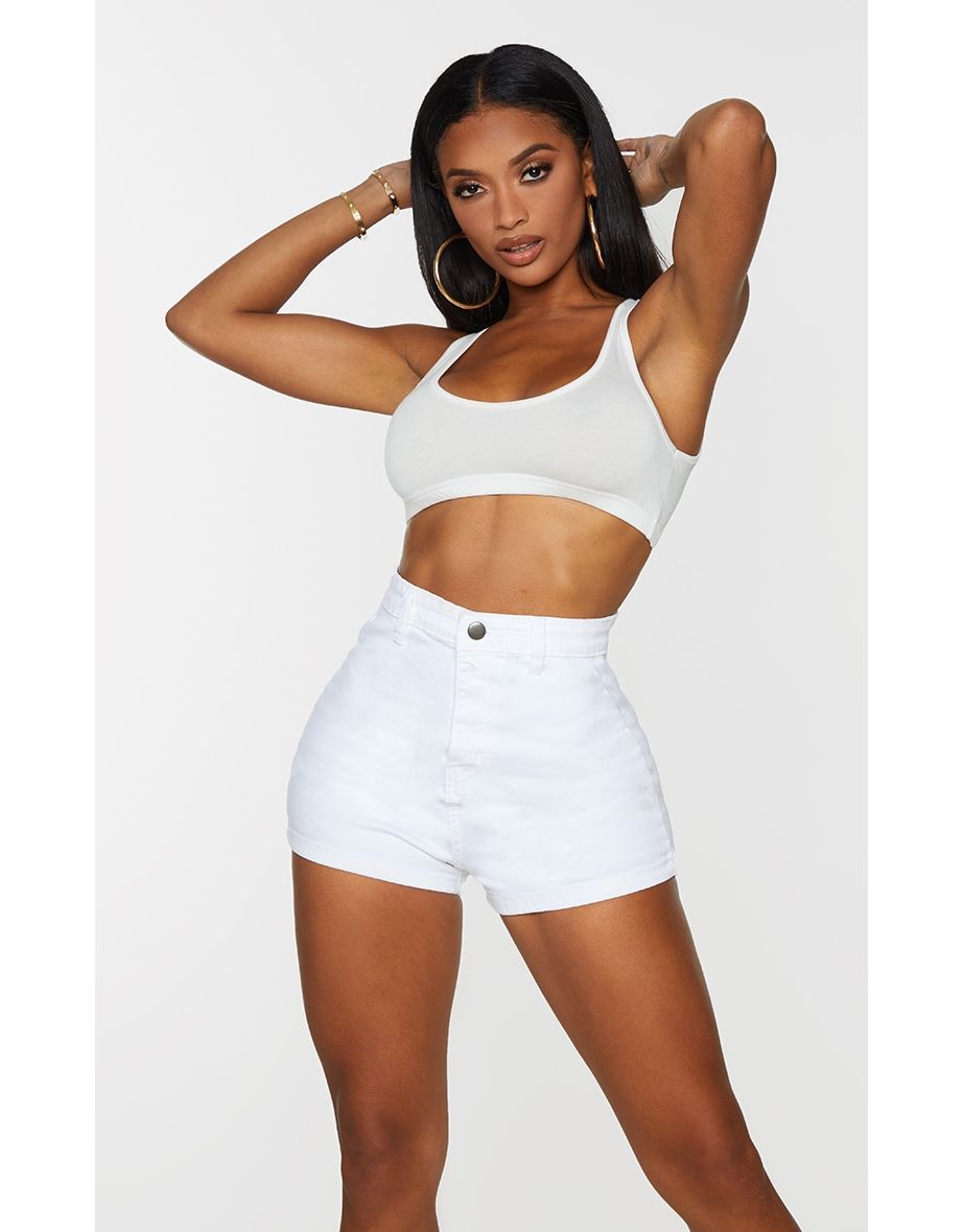 Shape White Disco Shorts