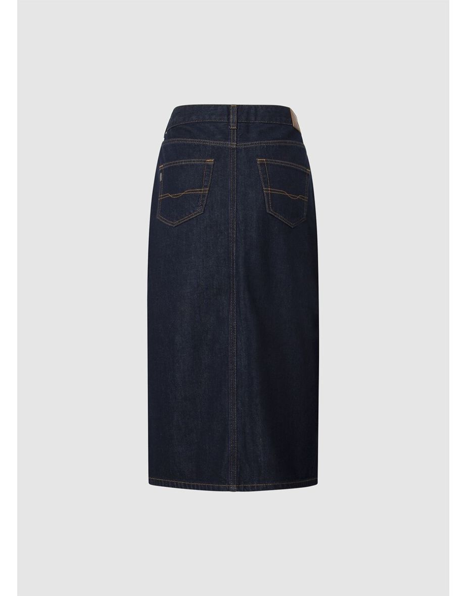 Denim High Waist Skirt - 9