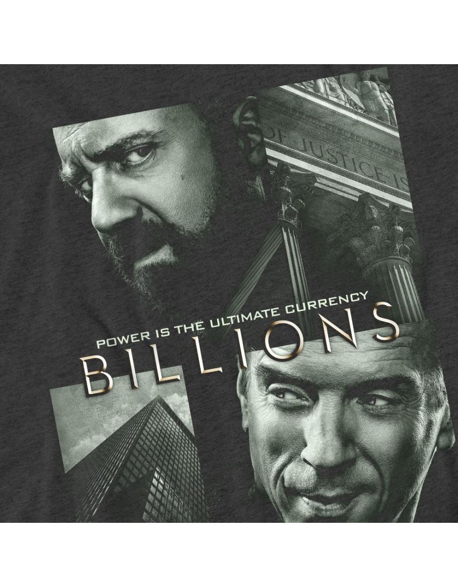 Billions Unisex Adult Currency Poster T-Shirt - Charcoal - 3