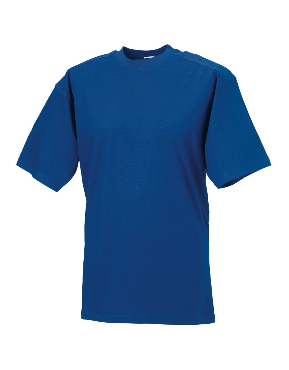 Russell Europe Mens Workwear Short Sleeve Cotton T-Shirt - Bright Royal - 2