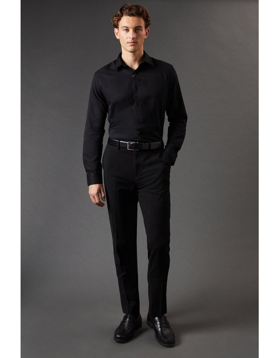 Tailored Fit Herringbone Weave Shirt