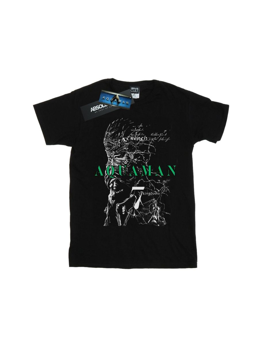 DC Comics Boys Aquaman The Trench Sketch T-Shirt - Black