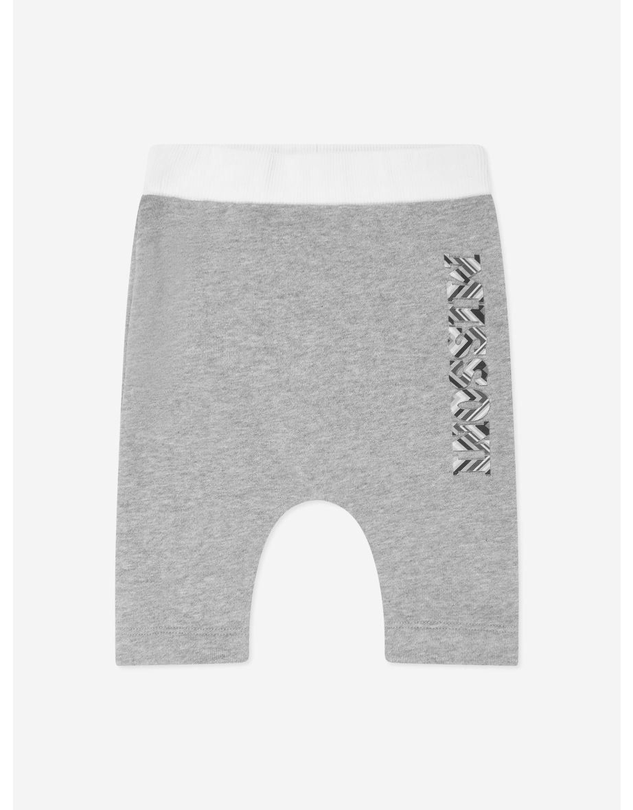 Baby Boys Zigzag Logo Joggers in Grey