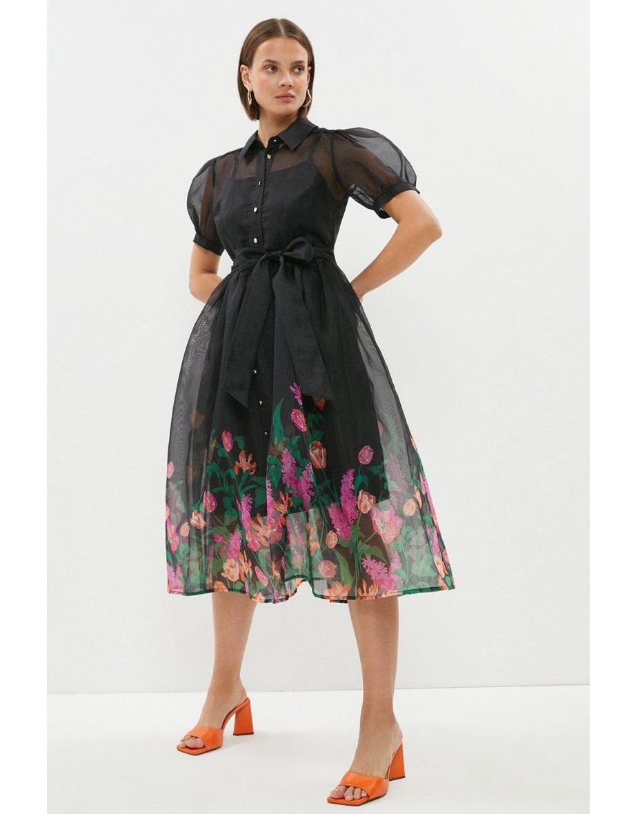 Organza shirt dress best sale