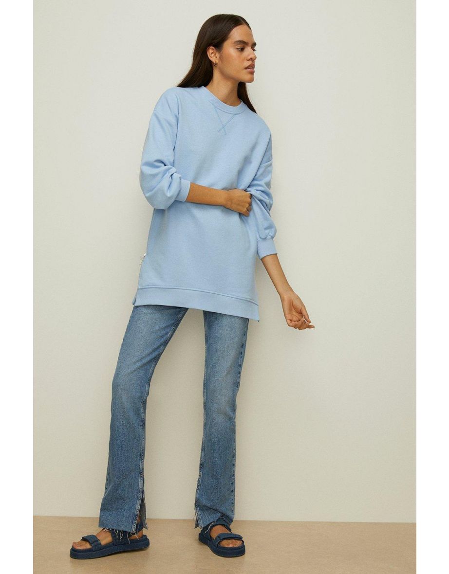 Petite Essential Tunic Sweat With Side Zips