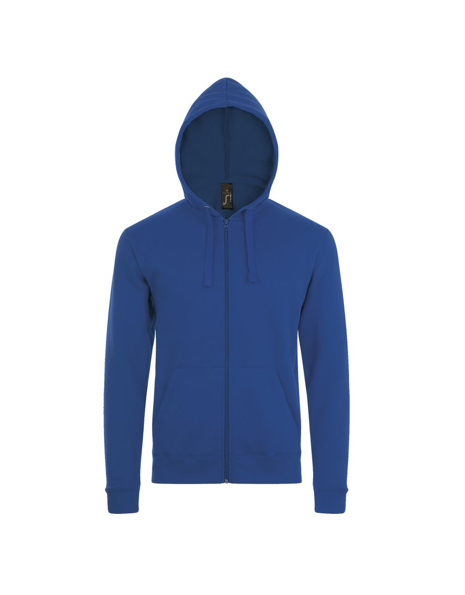 SOLS Mens Stone Zip Up Plain Hoodie - Royal Blue