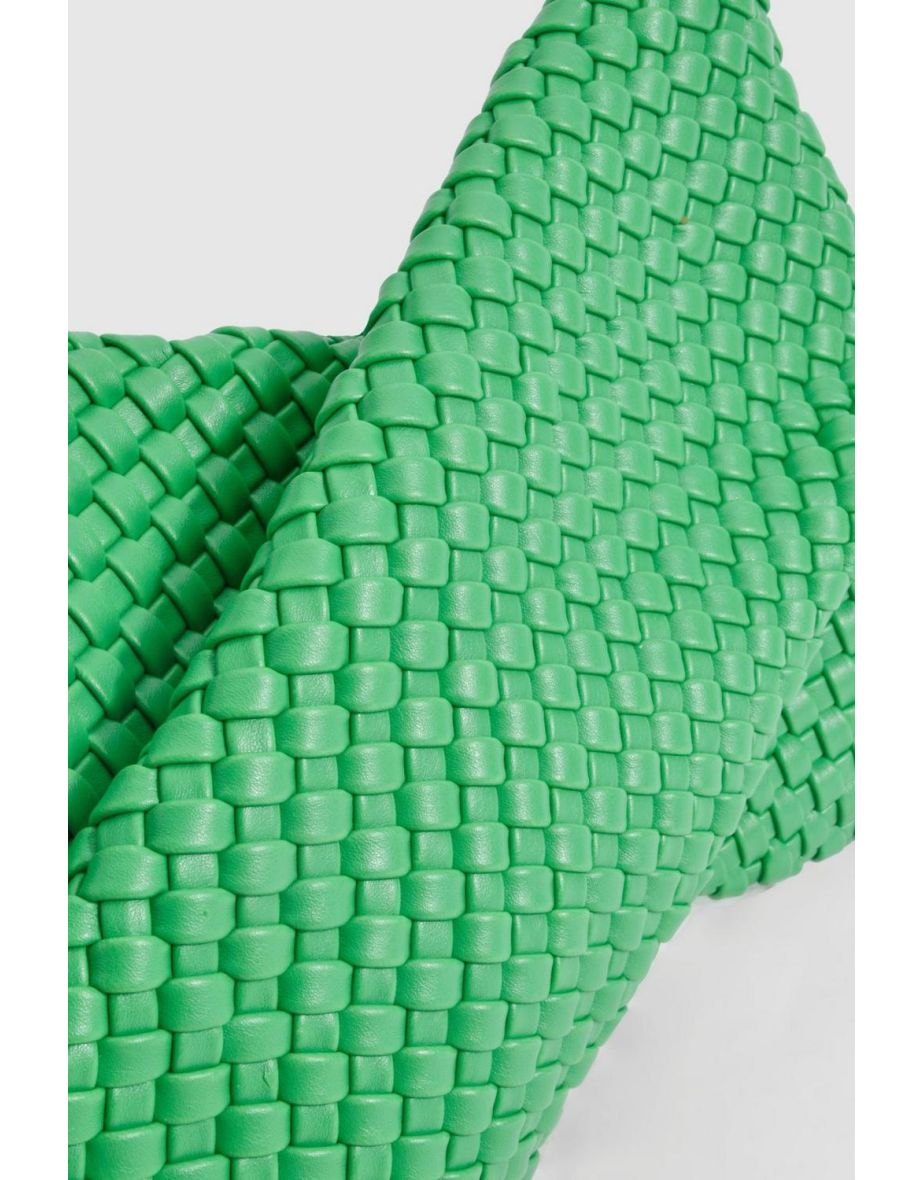 Woven Clutch Bag - green - 3