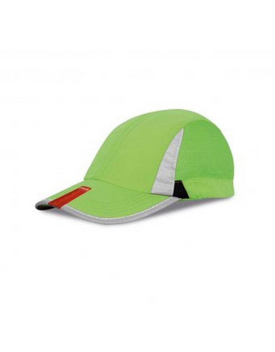 Spiro Unisex 2 Panel Sport Baseball Cap - Lime/Black