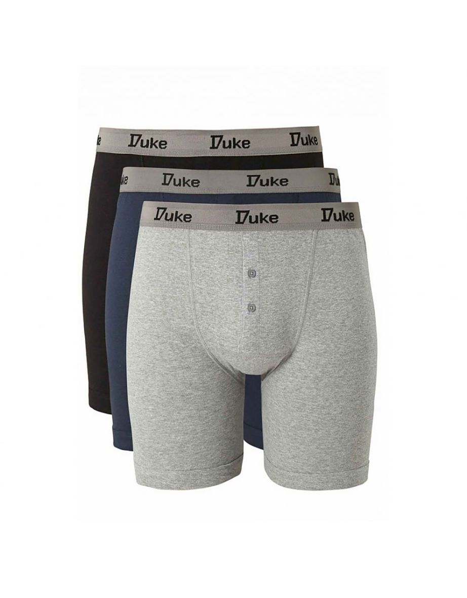 Duke London Mens Driver Kingsize Cotton Boxer Shorts (Pack Of 3)