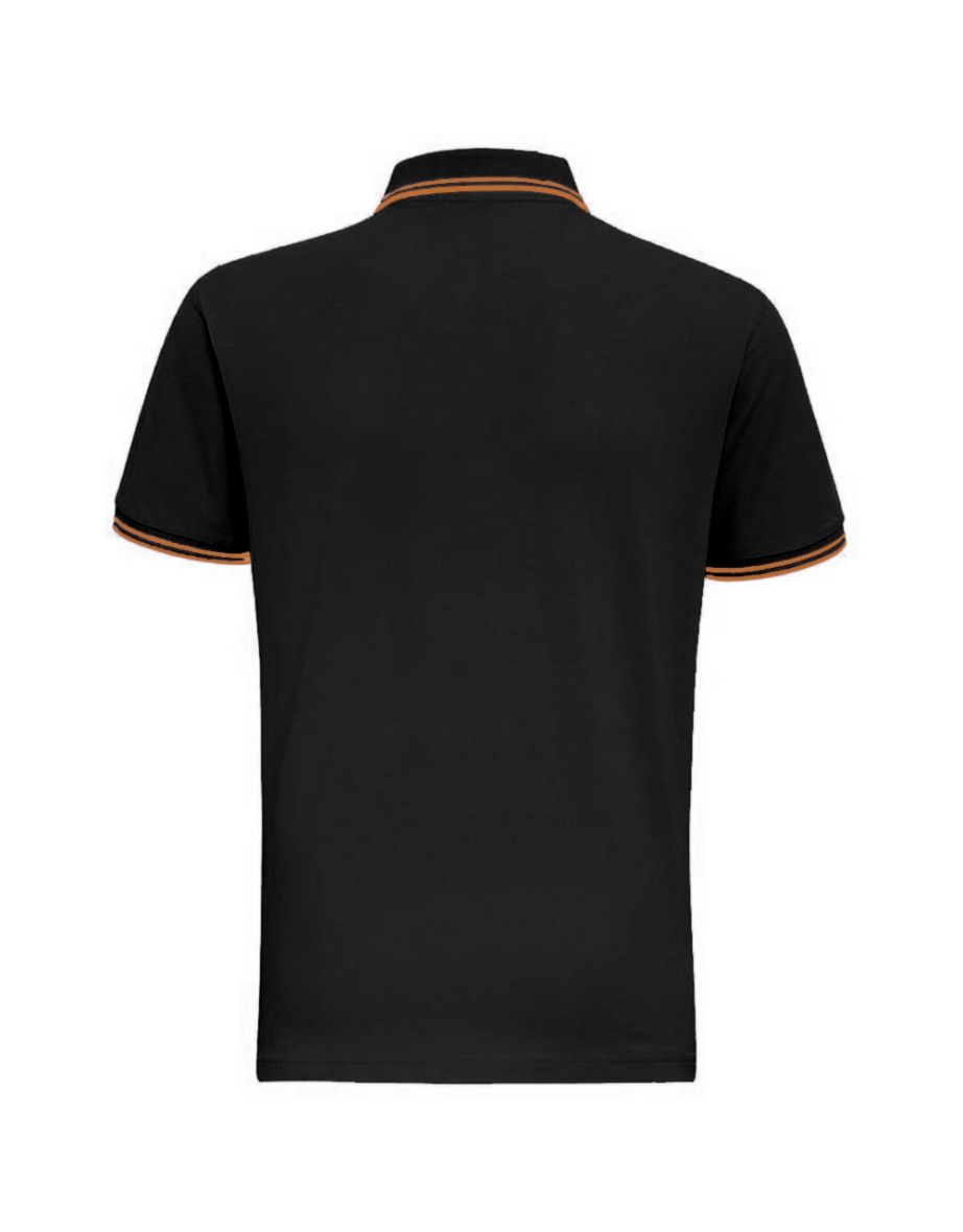 Asquith & Fox Mens Classic Fit Tipped Polo Shirt - Black/Yellow - 1