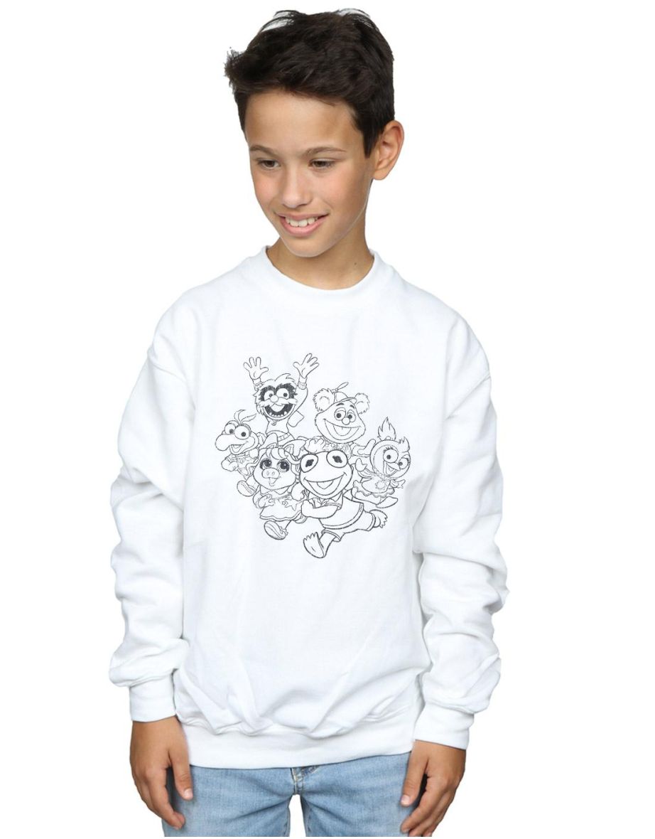Disney Boys The Muppets Muppet Babies Mono Group Sweatshirt - White
