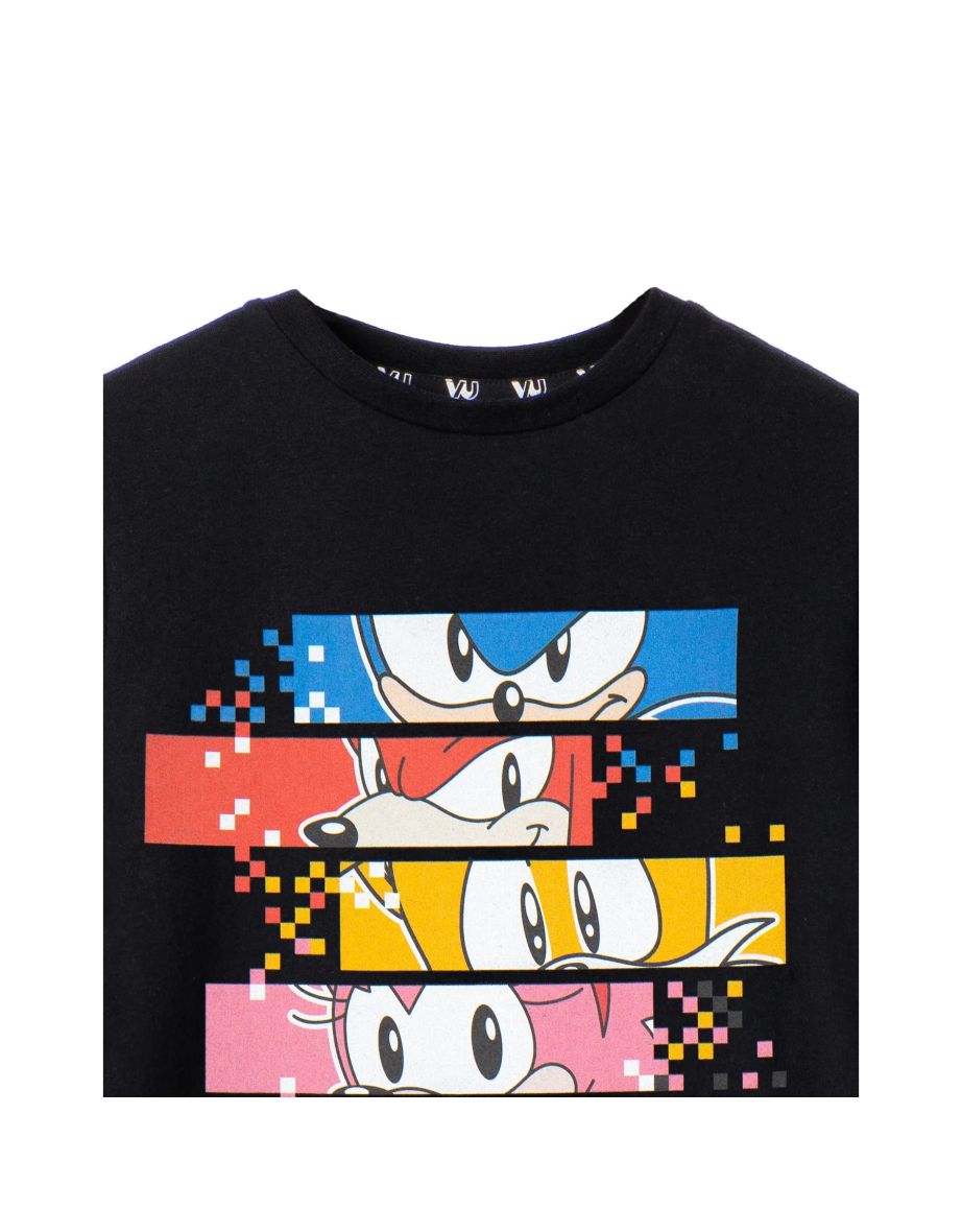Sonic The Hedgehog Boys Pixel T-Shirt - Black - 3