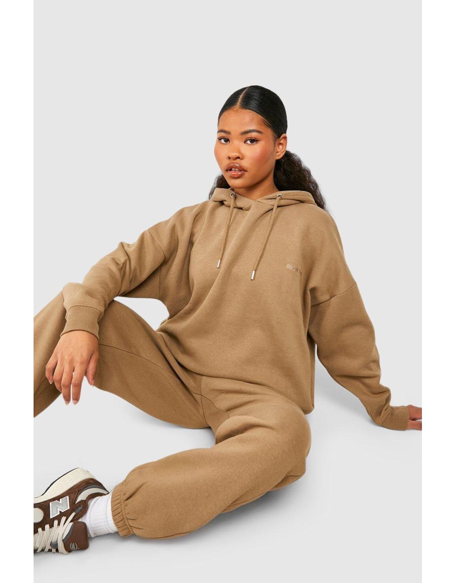 Petite Cuffed Jogger Hooded Tracksuit - mocha - 3