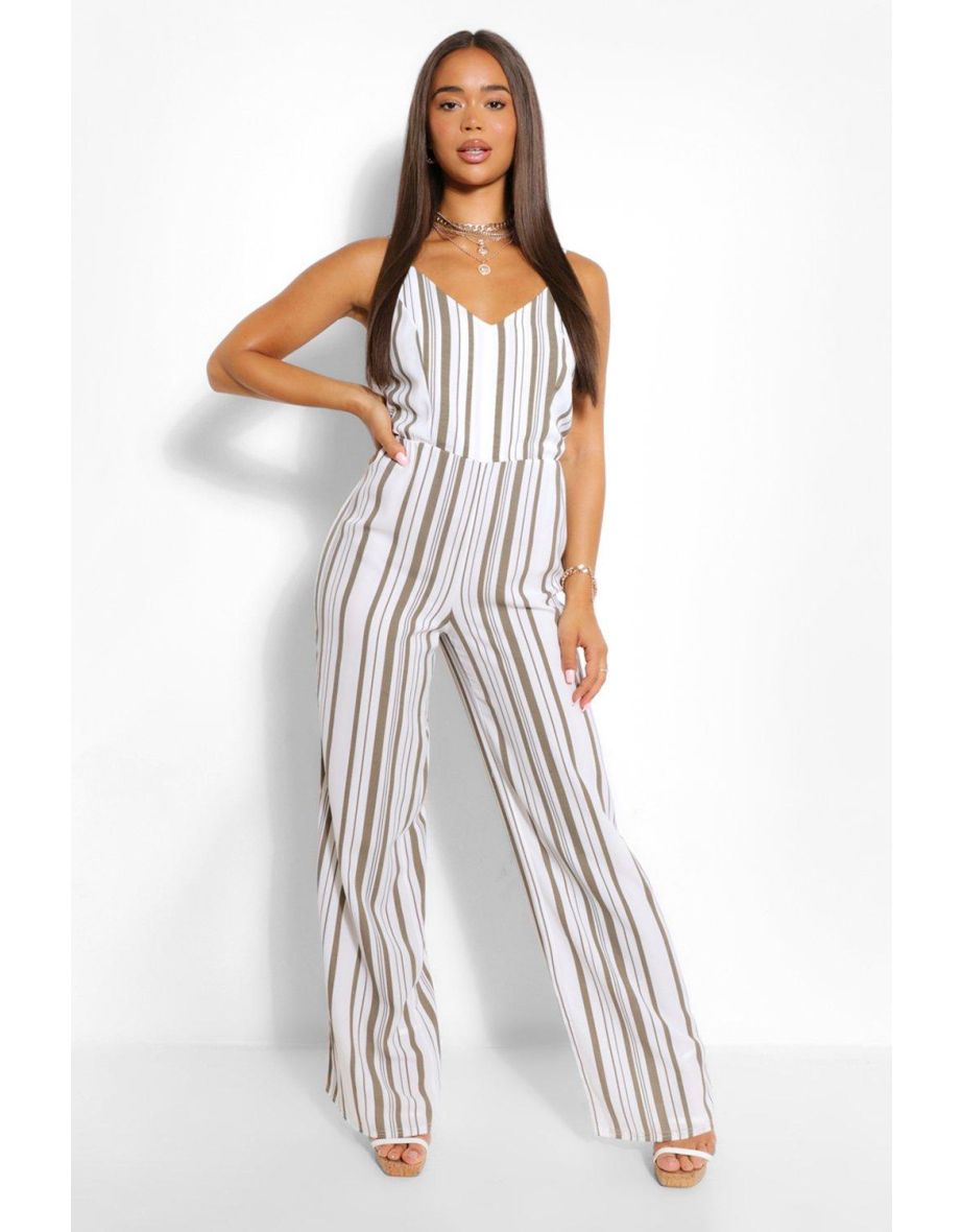 Striped all in one hot sale jumpsuit