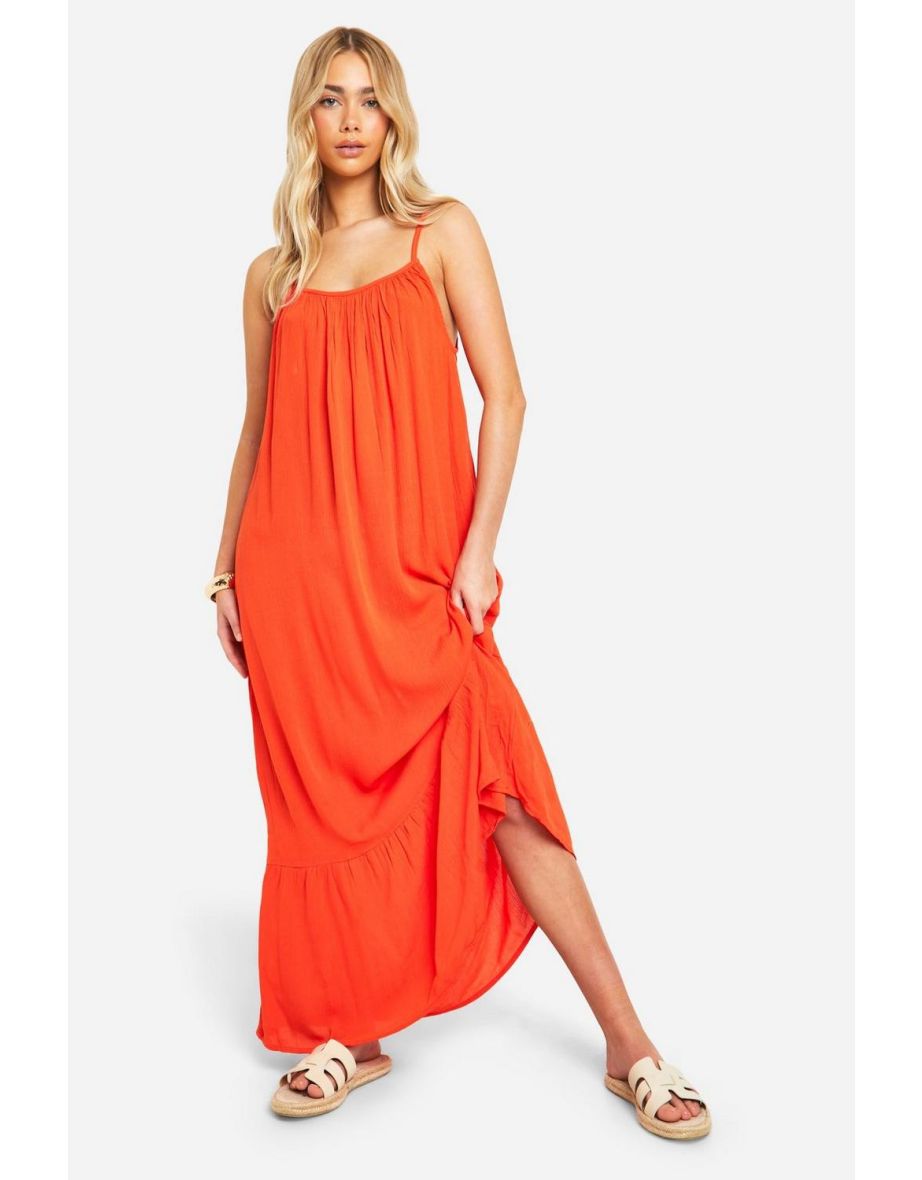 Strappy Cheesecloth Maxi Dress