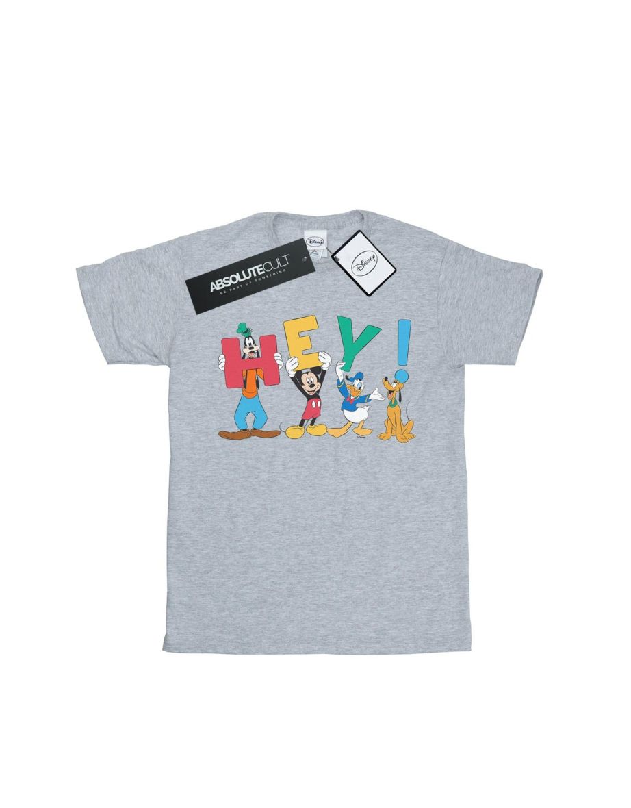Disney Boys Mickey Mouse Friends Hey T-Shirt - Sports Grey - 1