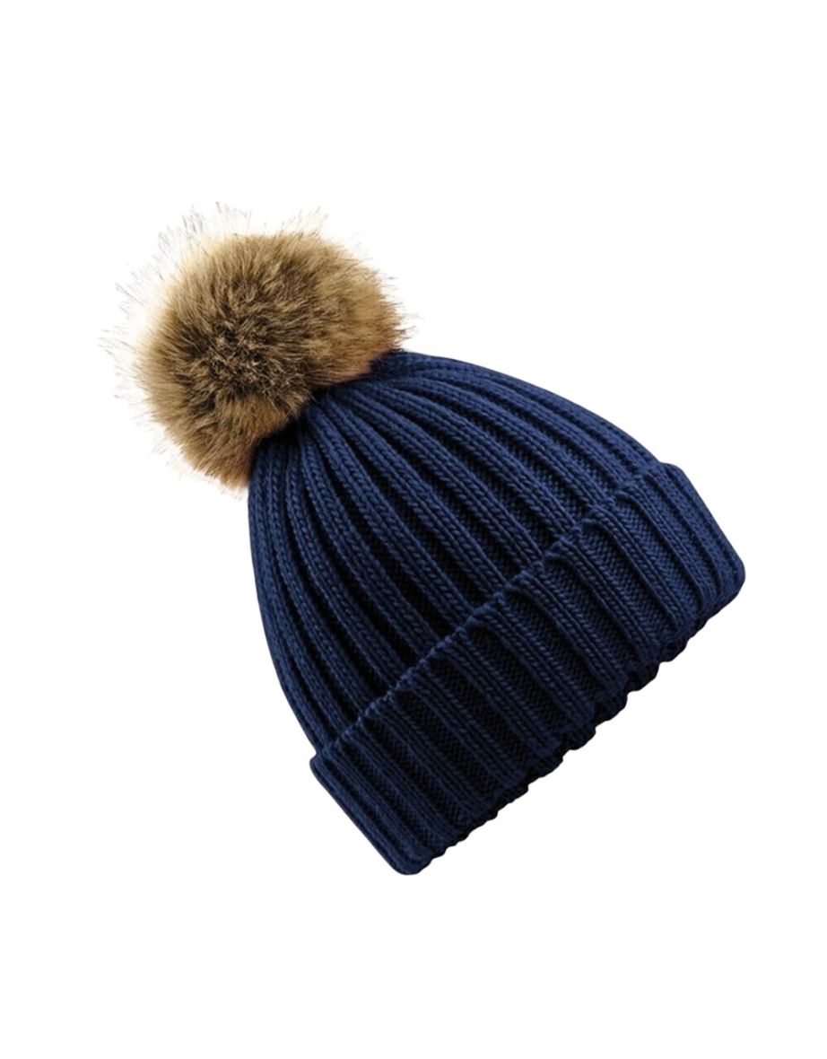 Beechfield Unisex Cuffed Design Winter Hat - Navy