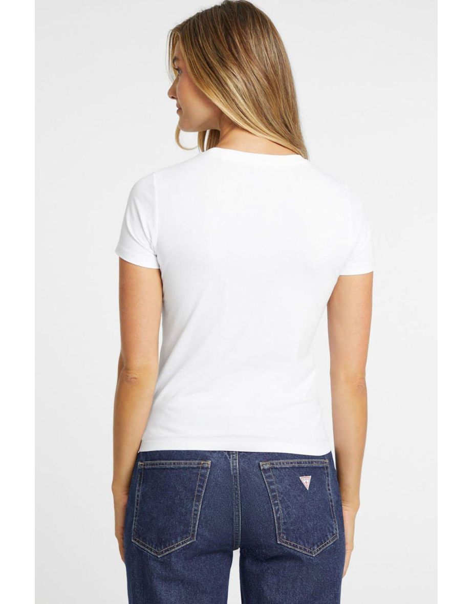 Guess Icon Logo Tee White - 2