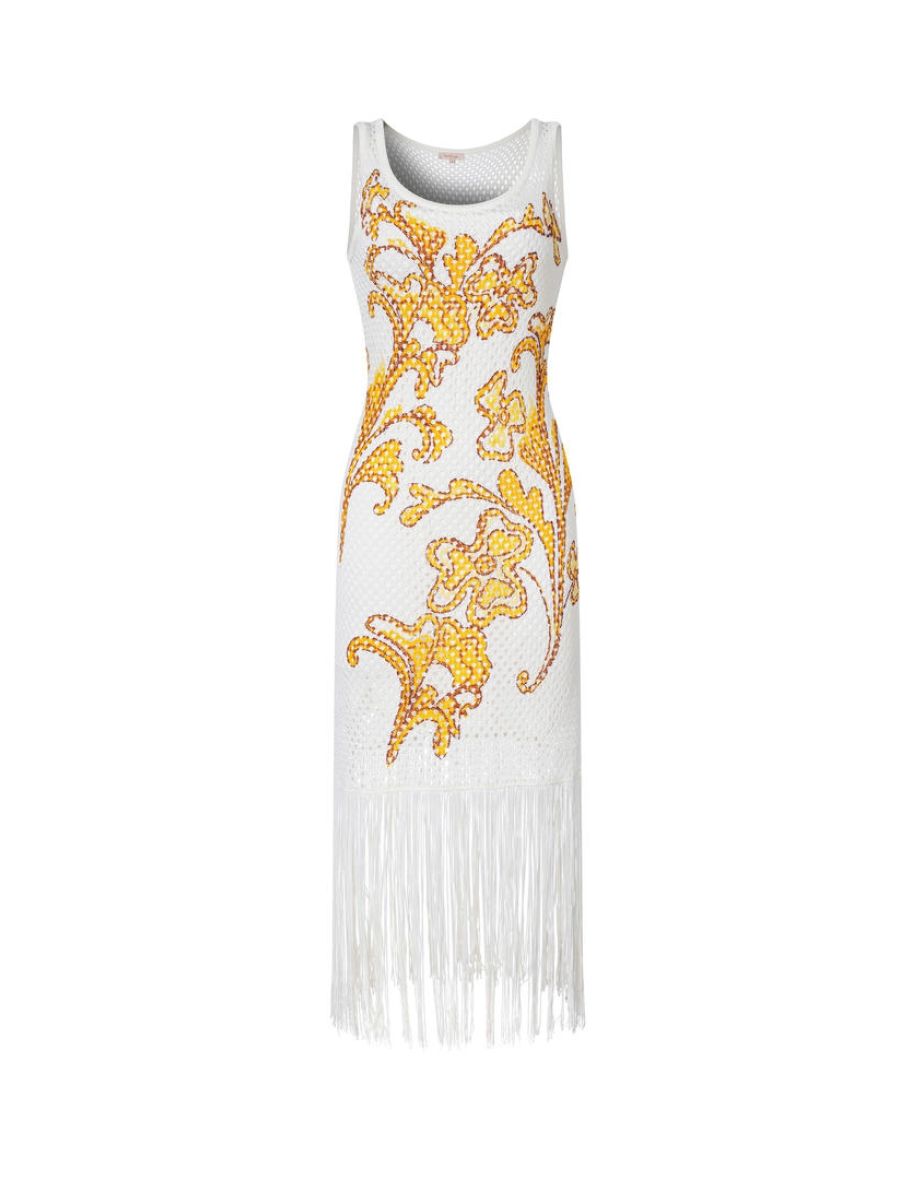 fringe hem knit dress - 4