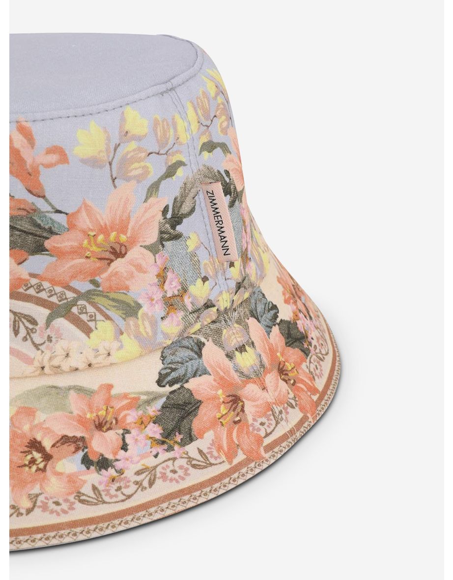 Girls Printed Canvas Bucket Hat in Multicolour - 3