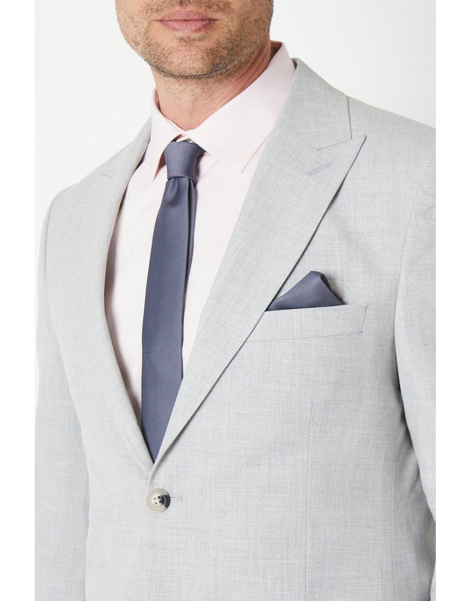 Graphite Grey Tie And Pocket Square
