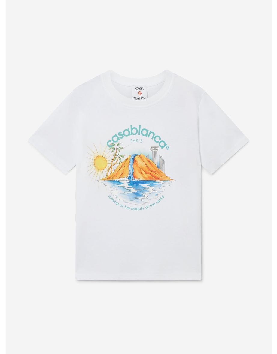 Kids Oasis Print T-Shirt in White