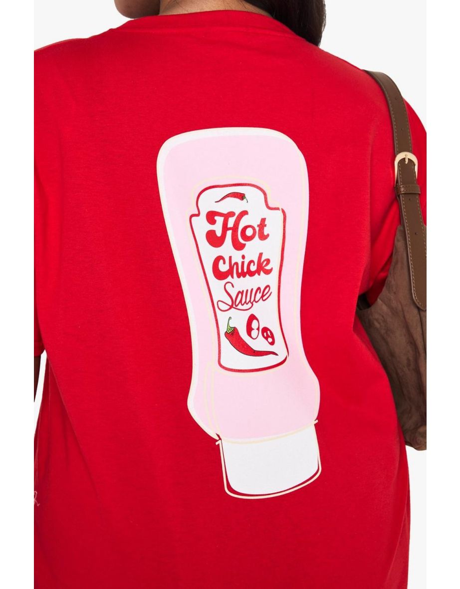 Plus Hot Sauce T-Shirt - red - 3