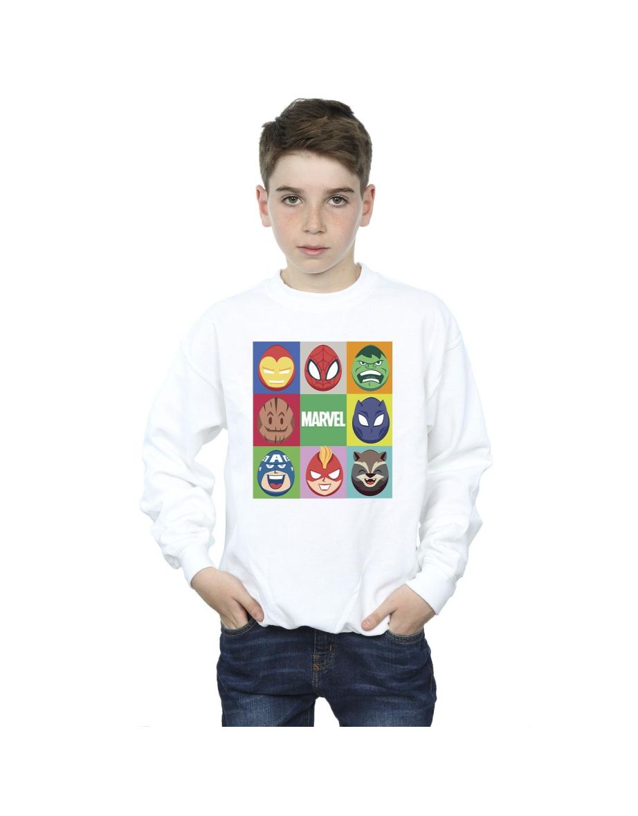 Marvel Boys Easter Eggs Sweatshirt - White