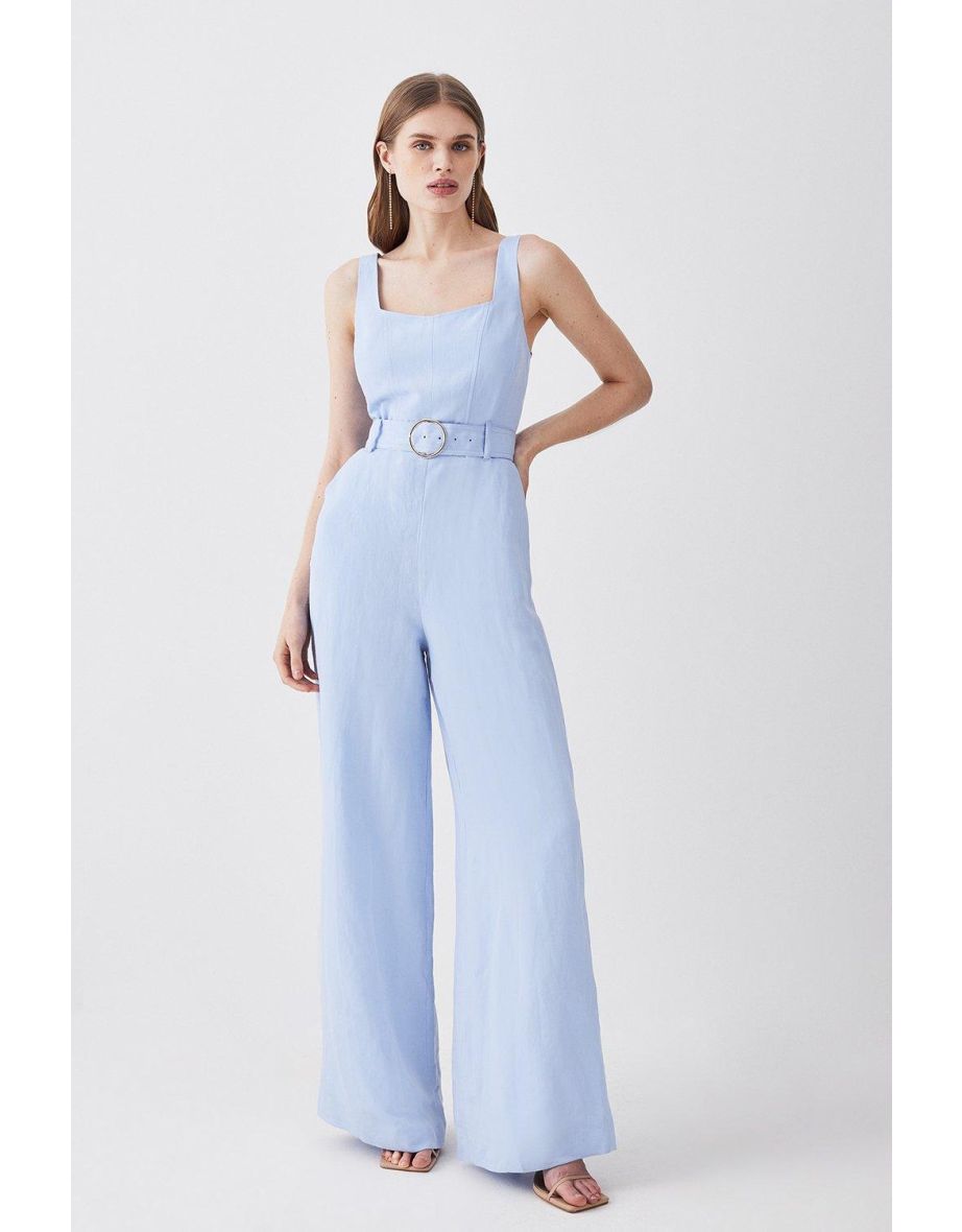 karen millen jumpsuit blue