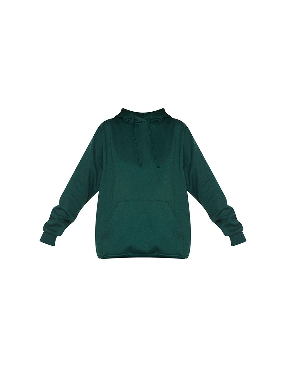 Recycled Dark Green Oversized Hoodie - 4