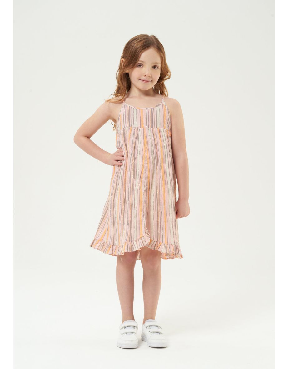 Saskia Strappy Lurex Rainbow Dress