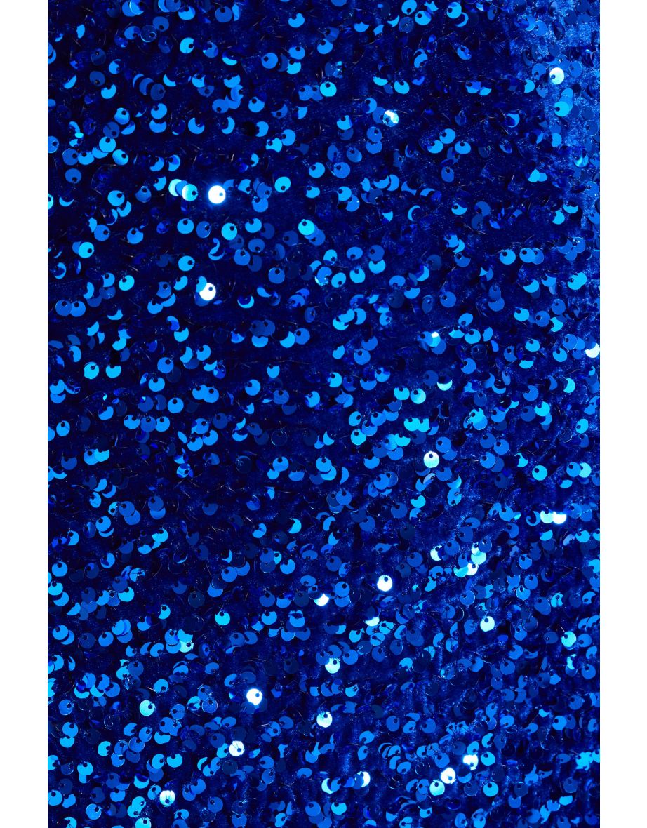 Curve Royal Blue Sequin Maxi Dress - 5