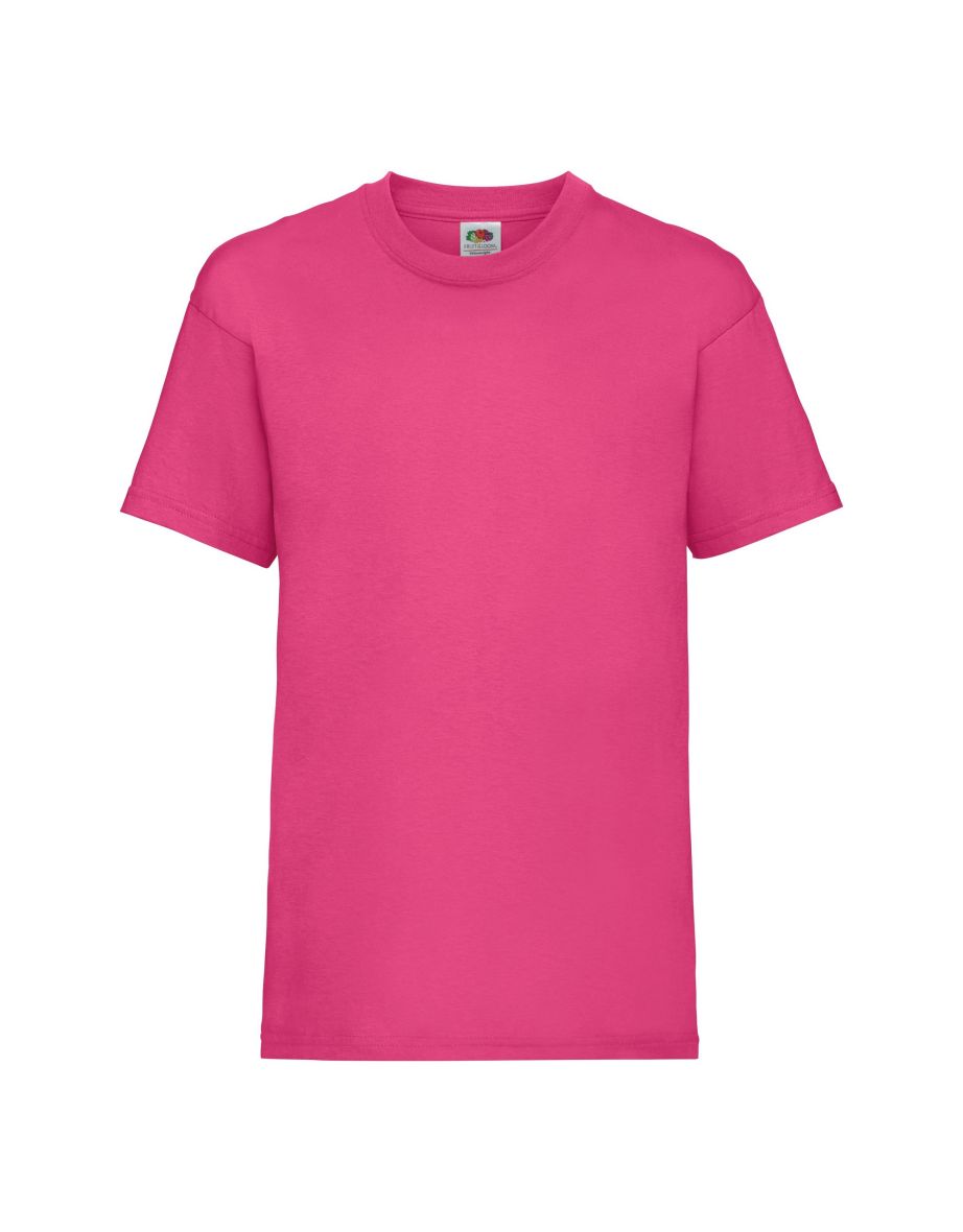 Fruit Of The Loom Childrens/Kids Unisex Valueweight Short Sleeve T-Shirt - Fuchsia