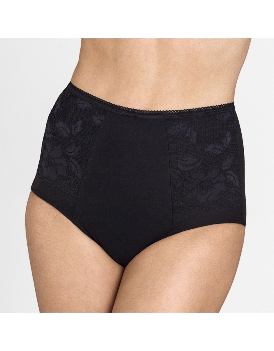 Lovely Lace Control Knickers in Cotton Mix