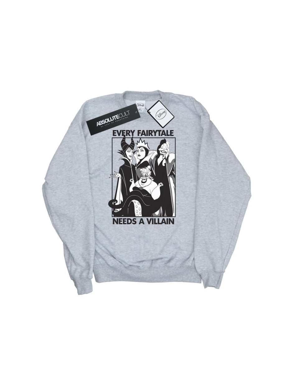 Disney Boys Every Fairy Tale Needs A Villain Sweatshirt - Sports Grey
