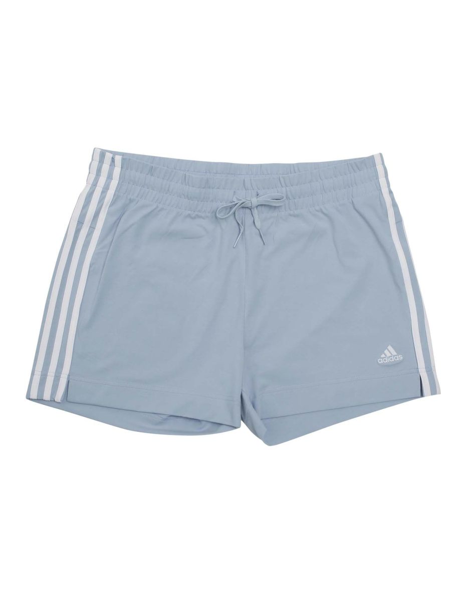 Shop Women s adidas Essentials Slim 3 Stripes Shorts in Blue Online in Oman VogaCloset