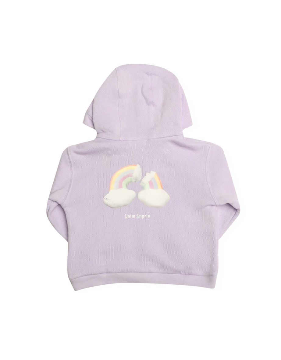 Girl's Palm Angels Infants Rainbow Zipped Hoodie in Purple - 1