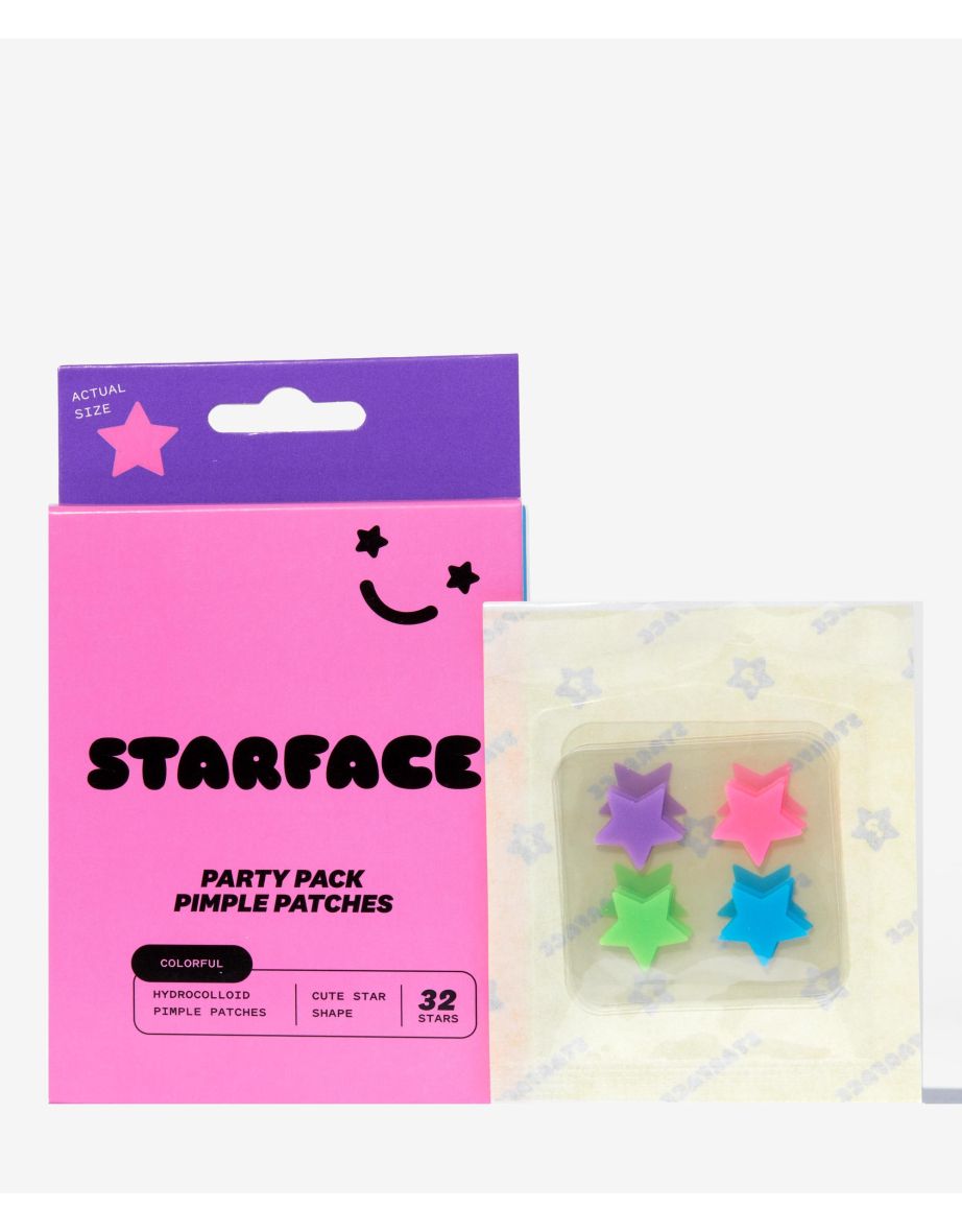 Starface Rainbow Stars, Hydrocolloid Pimple Patches, Absorb Fluid and  Reduce Inflammation, Cute Star Shape, Vegan and Cruelty-Free Skincare (32  Count)