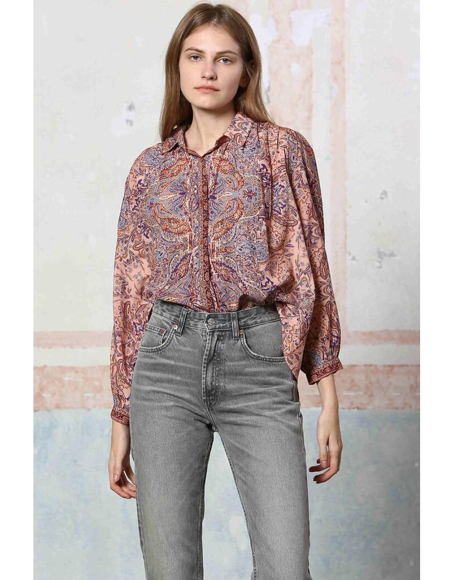 Tribal Print shirt with Shirt Collar