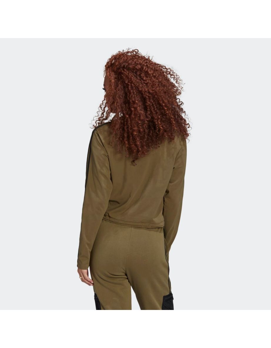 Women's adidas Originals Elastic Long-Sleeve Top in Green - 15
