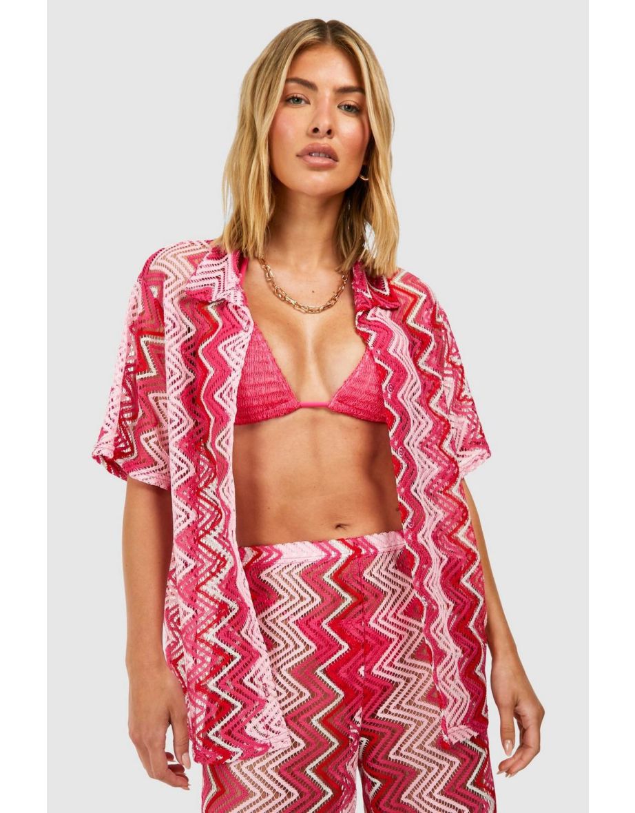 Zig Zag Knit Beach Shirt